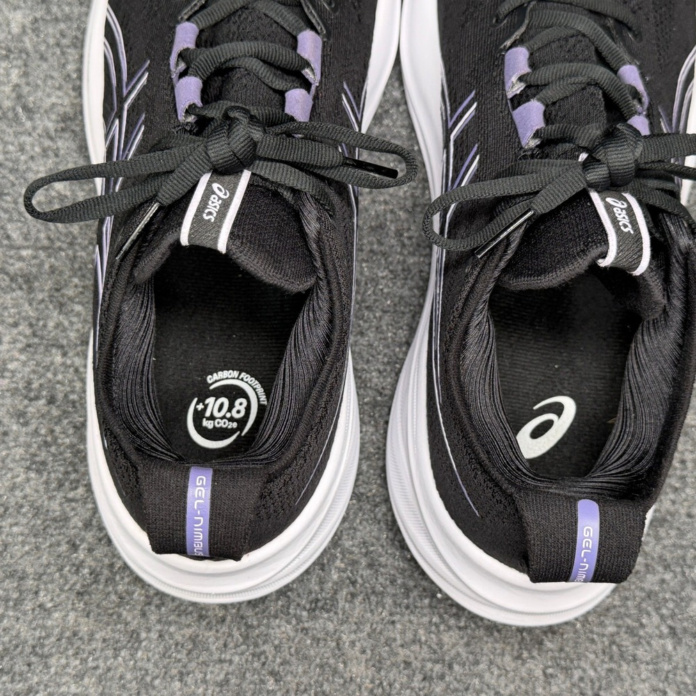 Asics Gel-Nimbus 26 Running Shoes Womens 10 Black Dusty Purple Athletic Training - Picture 10 of 13